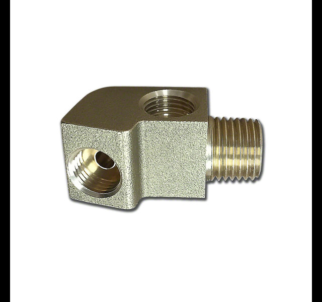 Oil gauge elbow line to block, Ford 8N