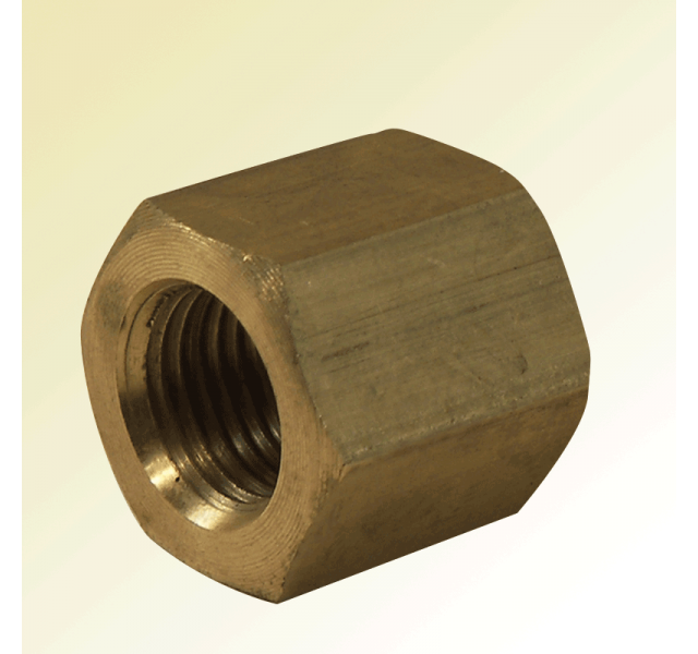 Manifold brass nut, 3/8" UNF