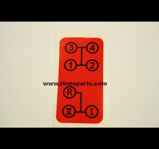 Gear shift decal, Guldner G25 to G60