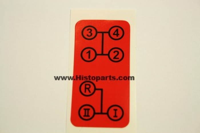 Gear shift decal, Guldner G25 to G60