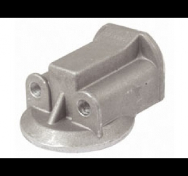 Oil filter head to convert to spin on filter.