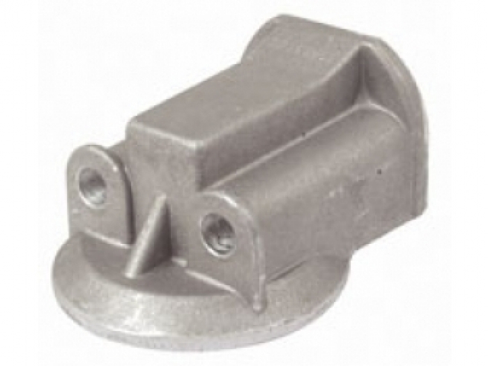 Oil filter head to convert to spin on filter.