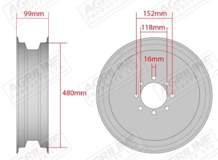 Front wheel rim 4.00 x 19 Histoparts
