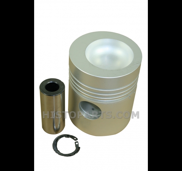 Piston, 4 rings, plain bowl.