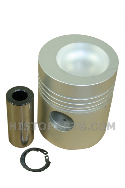 Piston, 4 rings, plain bowl.