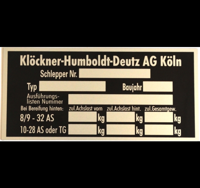 Deutz type plaatje