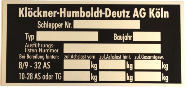 Deutz type plaatje