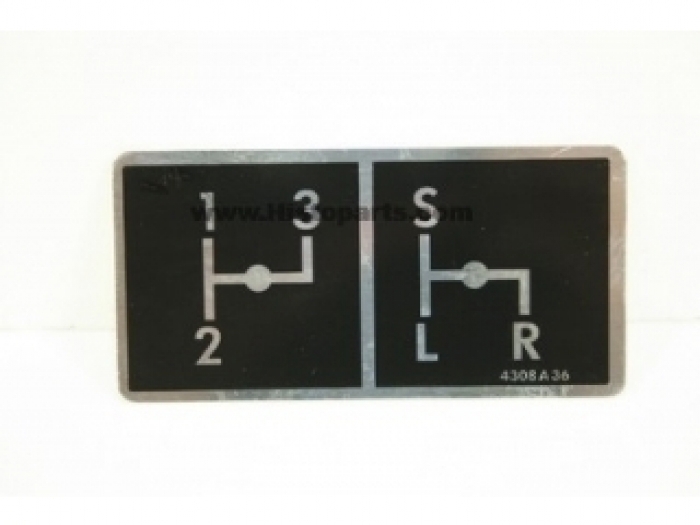 Deutz gear shift tag,