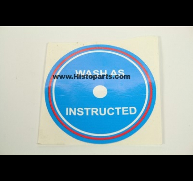 Stikker "Wash as instructed" Ferguson TEF.