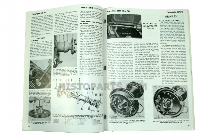 Workshop manual, Fordson Dexta, Major & 5000 - 9000 series Histoparts
