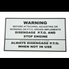 PTO warning decal, Massey Ferguson 135