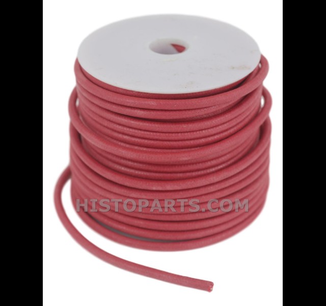 1.5 qmm. cloth covered, old style wire, Red