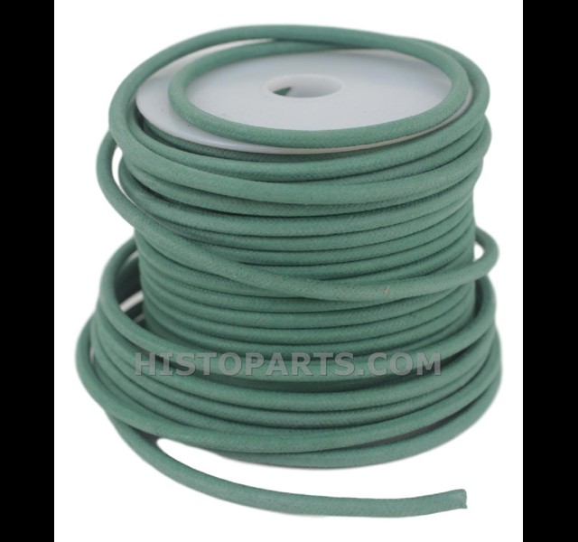 2.5 qmm. cloth covered, old style wire, Green