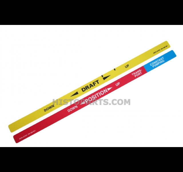 Decal, lift control, draft control. MF135 & 35