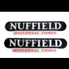 Aluminium Nuffield Universal Three emblemen set