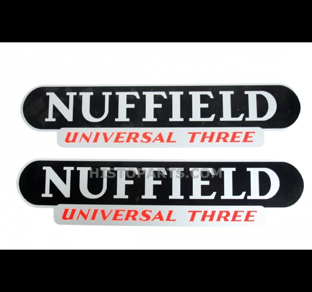 Aluminium Nuffield Universal Three emblemen set