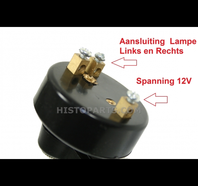 Indicator switch and flasher unit, 12V Histoparts