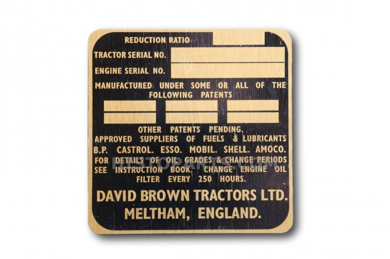 Type plaatje David Brown (Selectamatic)