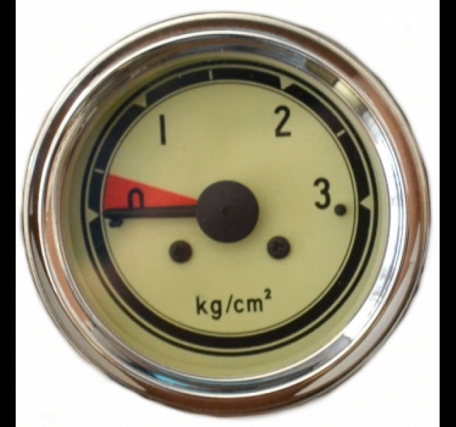 Oliedrukmeter mechanisch 60mm. 0-3 bar