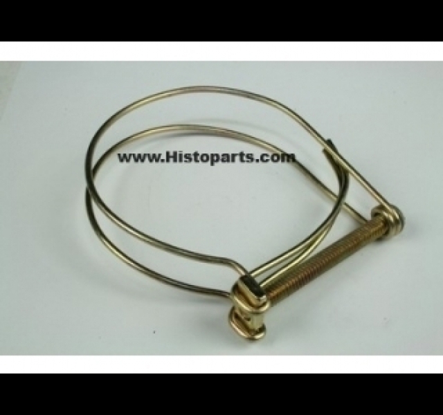 Oud model slangklem, 70 - 90 mm.