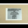 Recommended oil decal MF135
