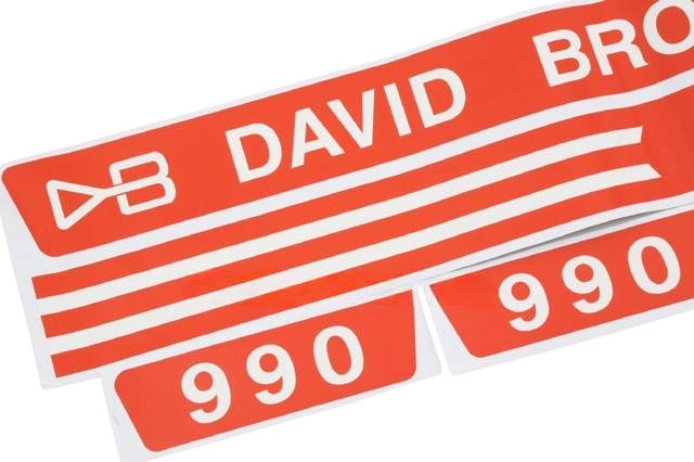 Motorkap stikkerset David Brown 990,
