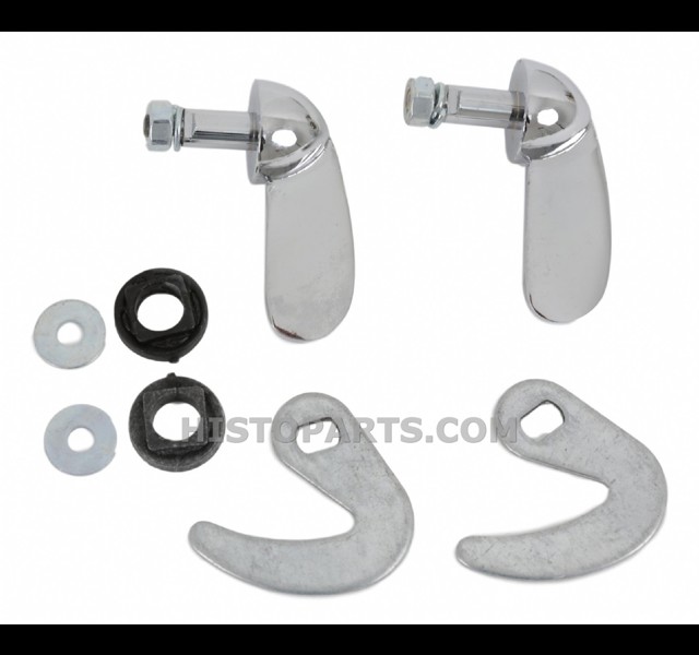 Chromen motorkap sluiting Set Massey Ferguson 65