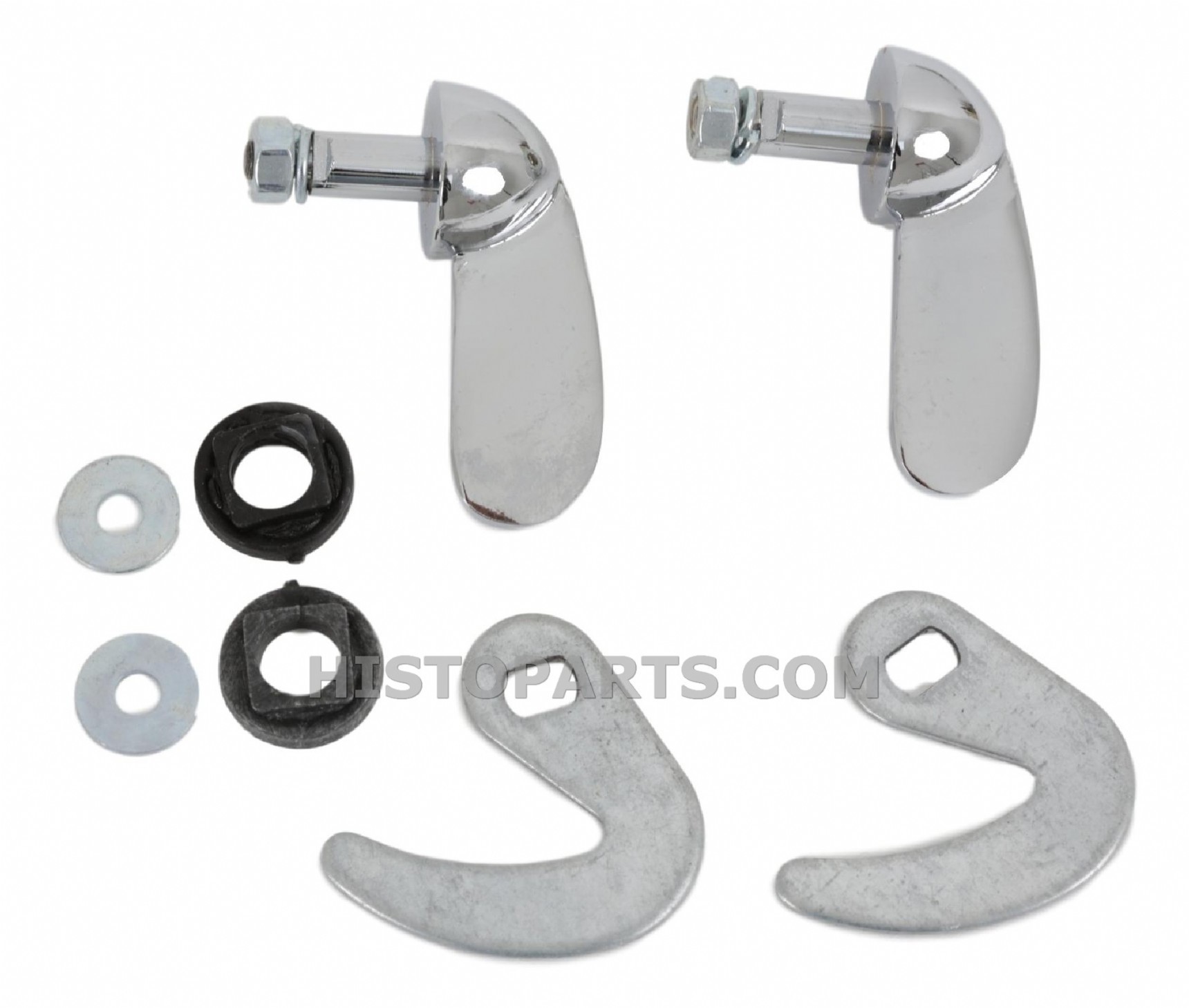 Chromen motorkap sluiting Set Massey Ferguson 65