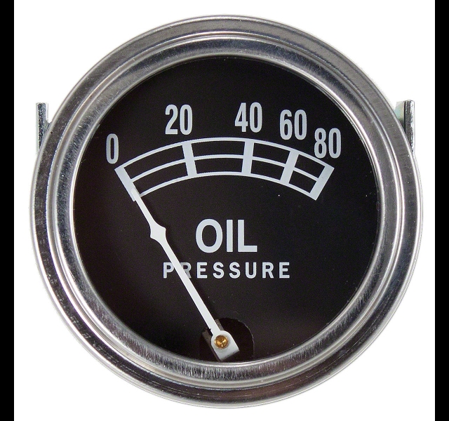 Oliedrukmeter, 0-80 Lbs