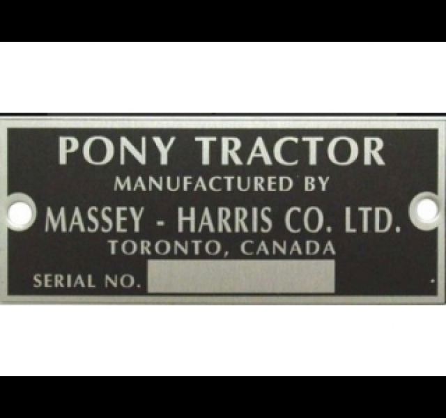 Serienummer plaatje Massey Harris Pony 1947 - early 1951