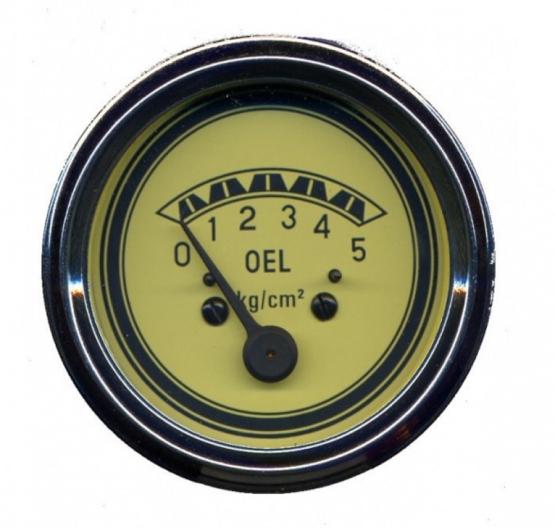 Oliedrukmeter 0-5 bar 60mm, inbouw