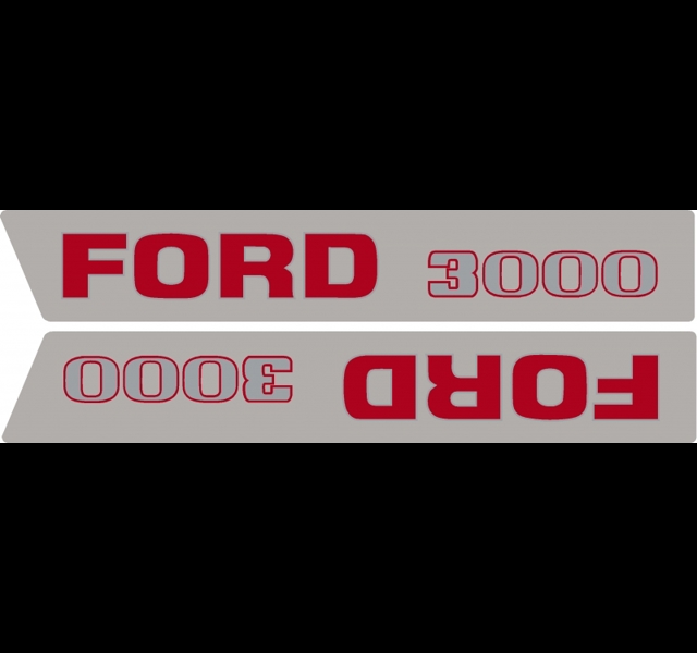 Bonnet decal set Ford 3000 up to 1968