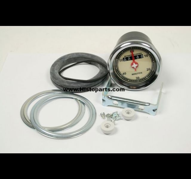 Hour meter with white scale Histoparts