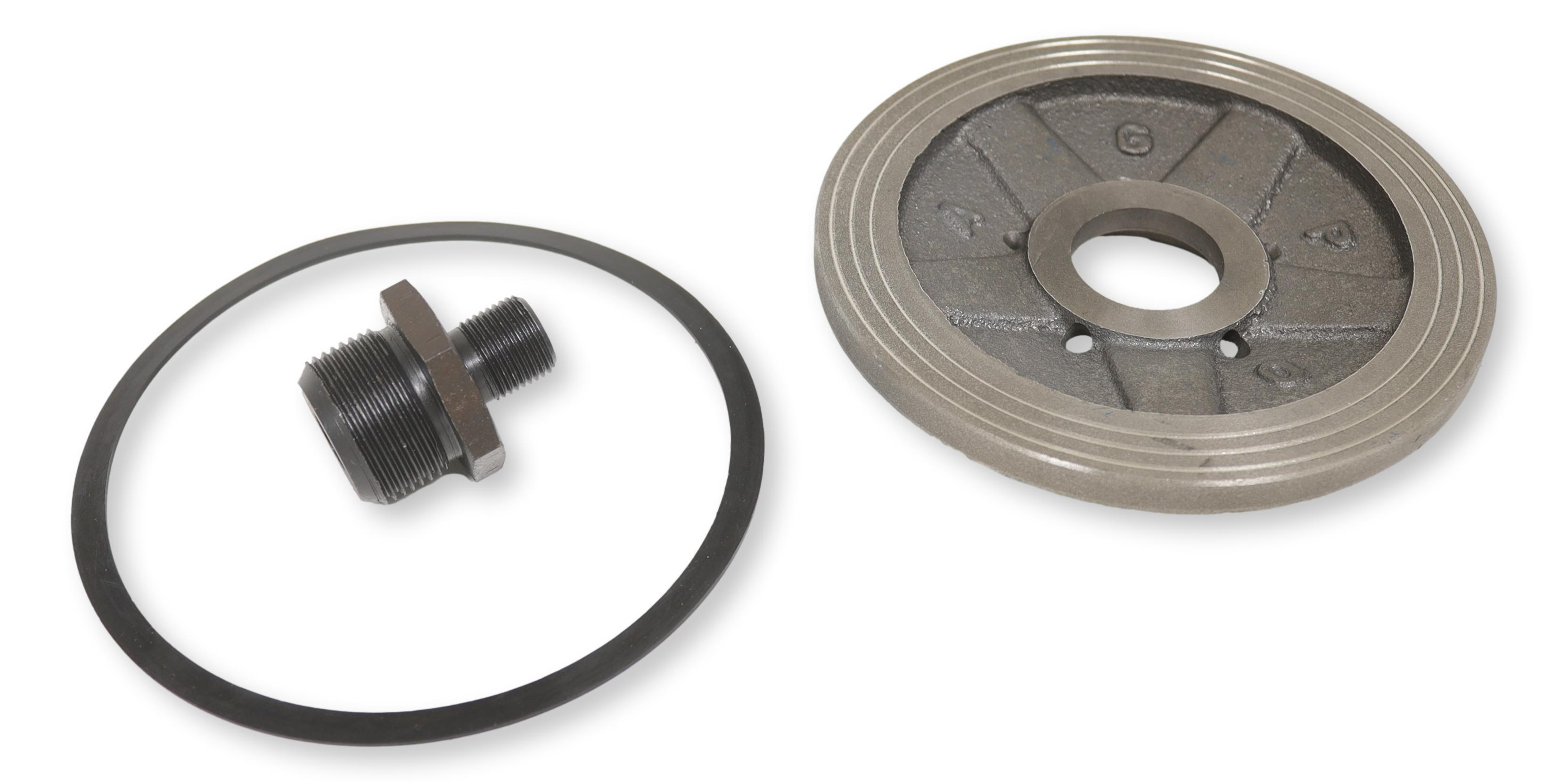 Oliefilter adapter. Ford 1000 serie in detail
