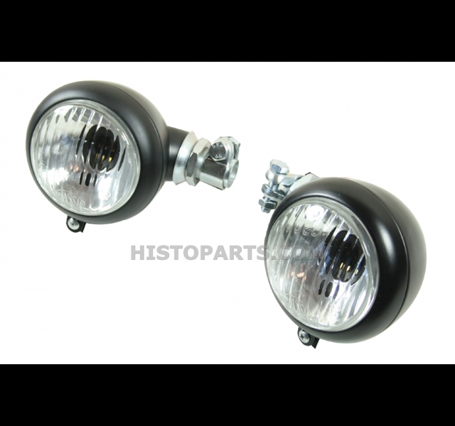 Headlight set, with tube mounting. 105mm