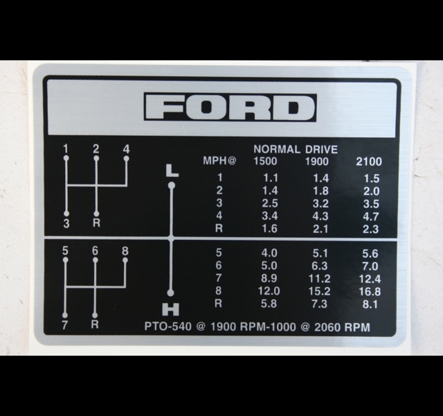 Ford dash gear decal