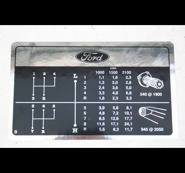 Dashboard stikker Ford 2000 tot 6600