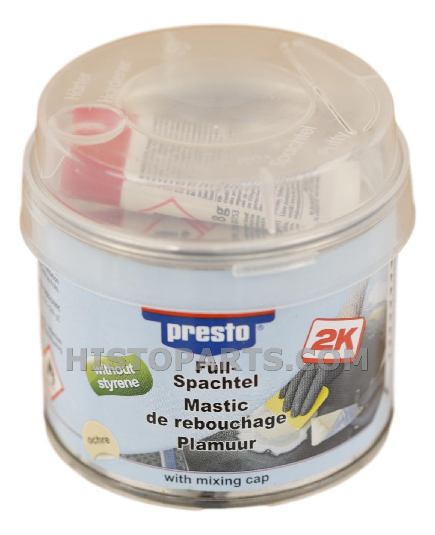Staalplamuur met harder. 500gr. blik
