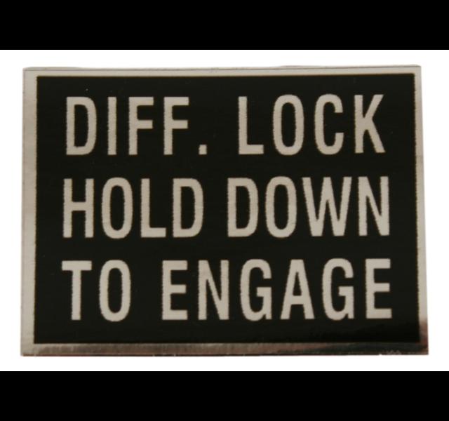 Nuffield differential lock decal