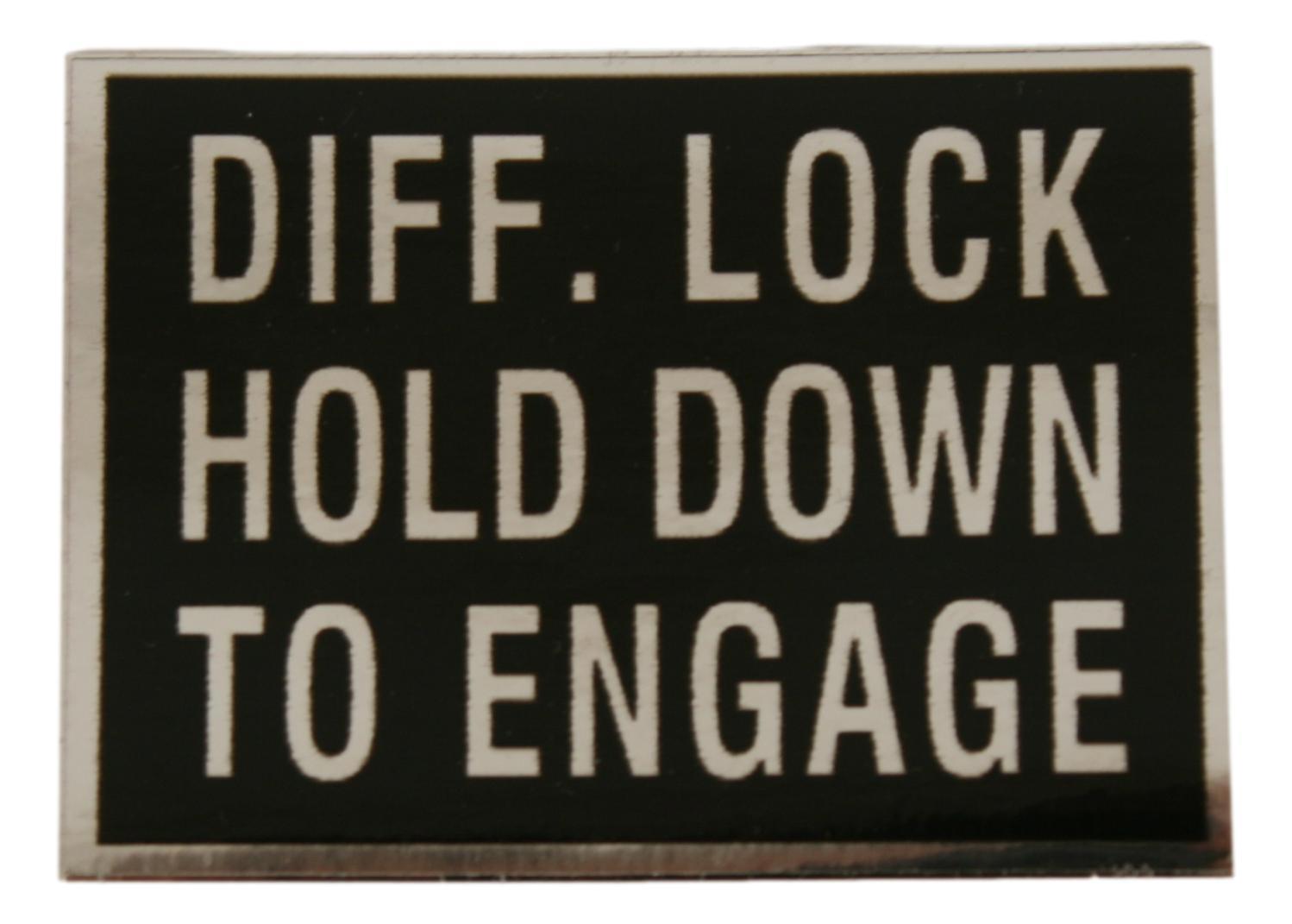 Nuffield differential lock decal
