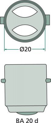 Bosch model bulb, 12Volt. 45/40 Watt Histoparts