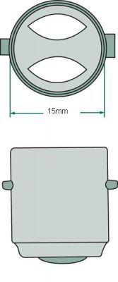 lamp 12 Volt, 10 watt. dubbele aansluiting onderaan Histoparts