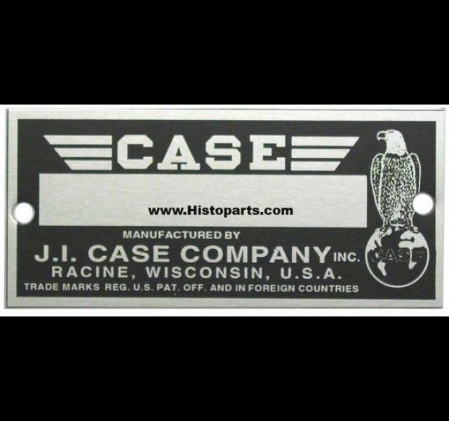 Case, serial number plate