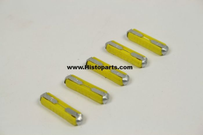 Stenen zekering set 5 Ampere geel