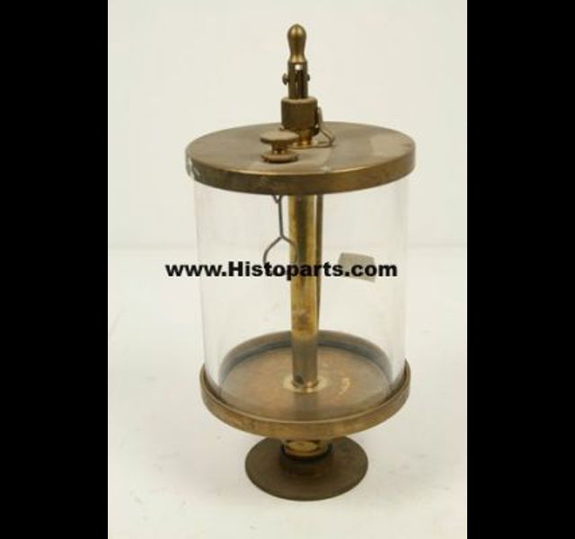 Messing oliedruppelaar 87 mm glas