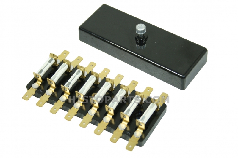 Fuse box, 8 pole. with flat terminal mounting Histoparts
