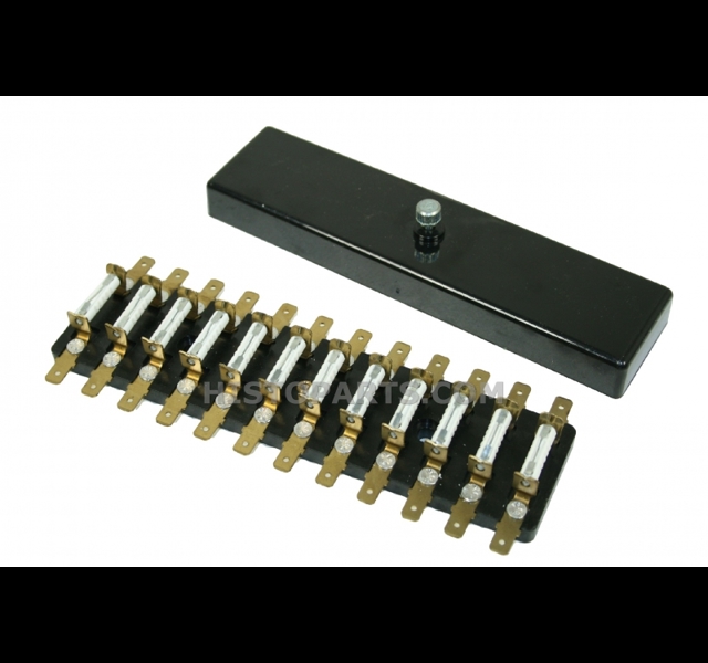 Fuse box 12 pole, with flat terminal mounting Histoparts