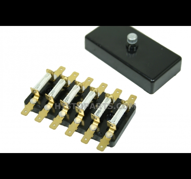 Fuse box, 6 pole. with flat terminal mounting Histoparts