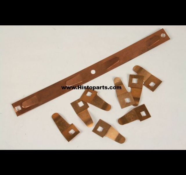 Coil box, contact strips
