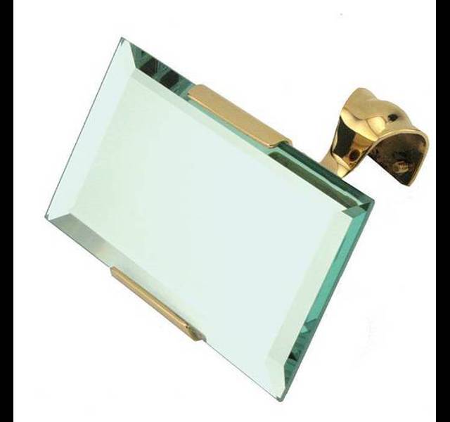 Brass rear view mirror